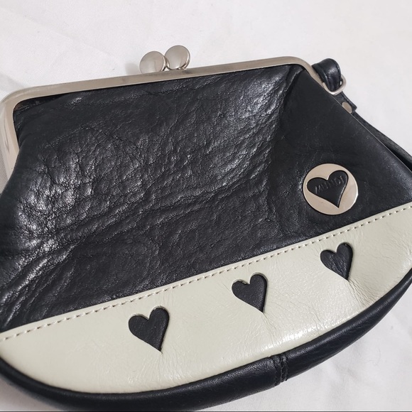 Queen of Hearts Black &White Vintage Wristlet Mini - Picture 3 of 7